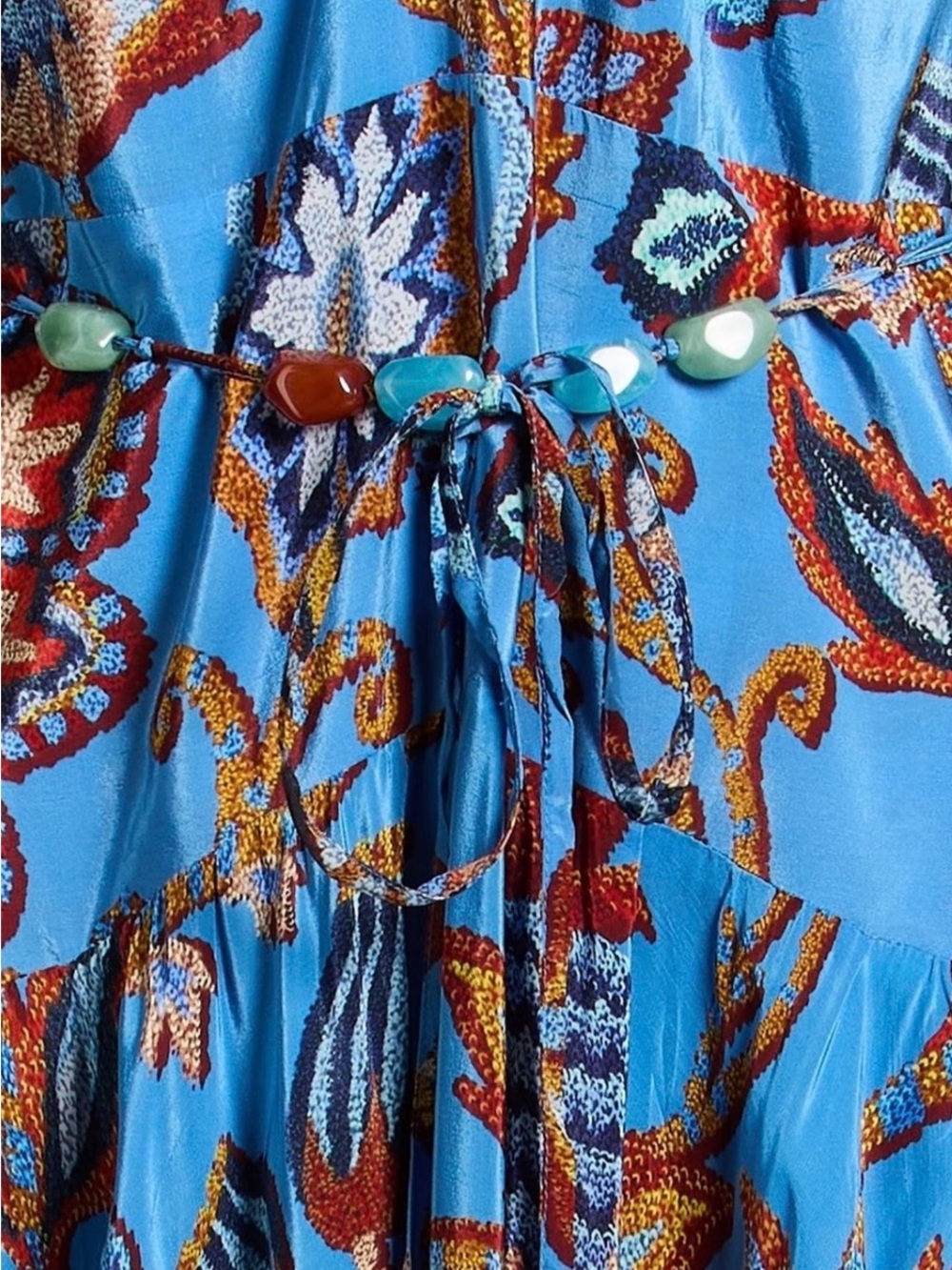 FARM Rio Blue Floral Print Maxi Dress - Picture 4 of 10
